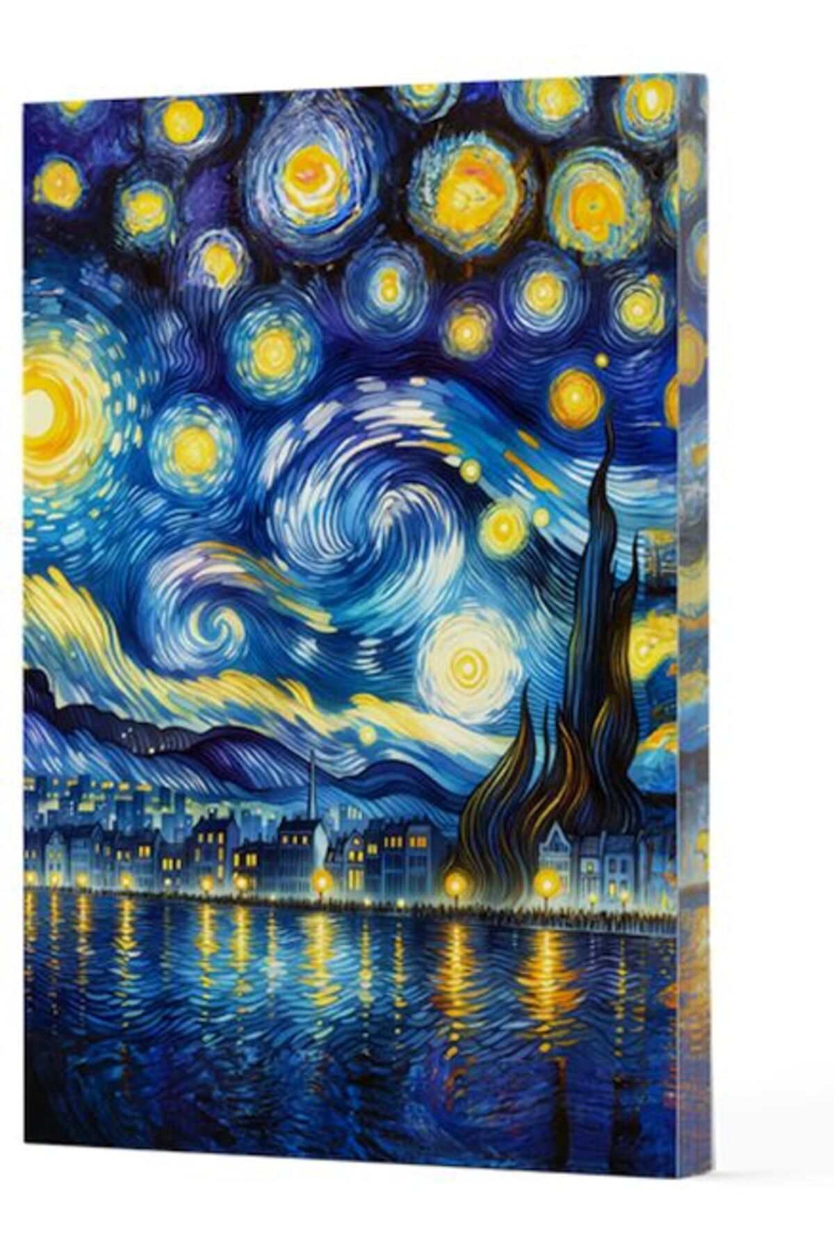 Destek Yayınları Van Gogh 7 Yıldızlı Gece Çizgili Yan Boyamalı Defter