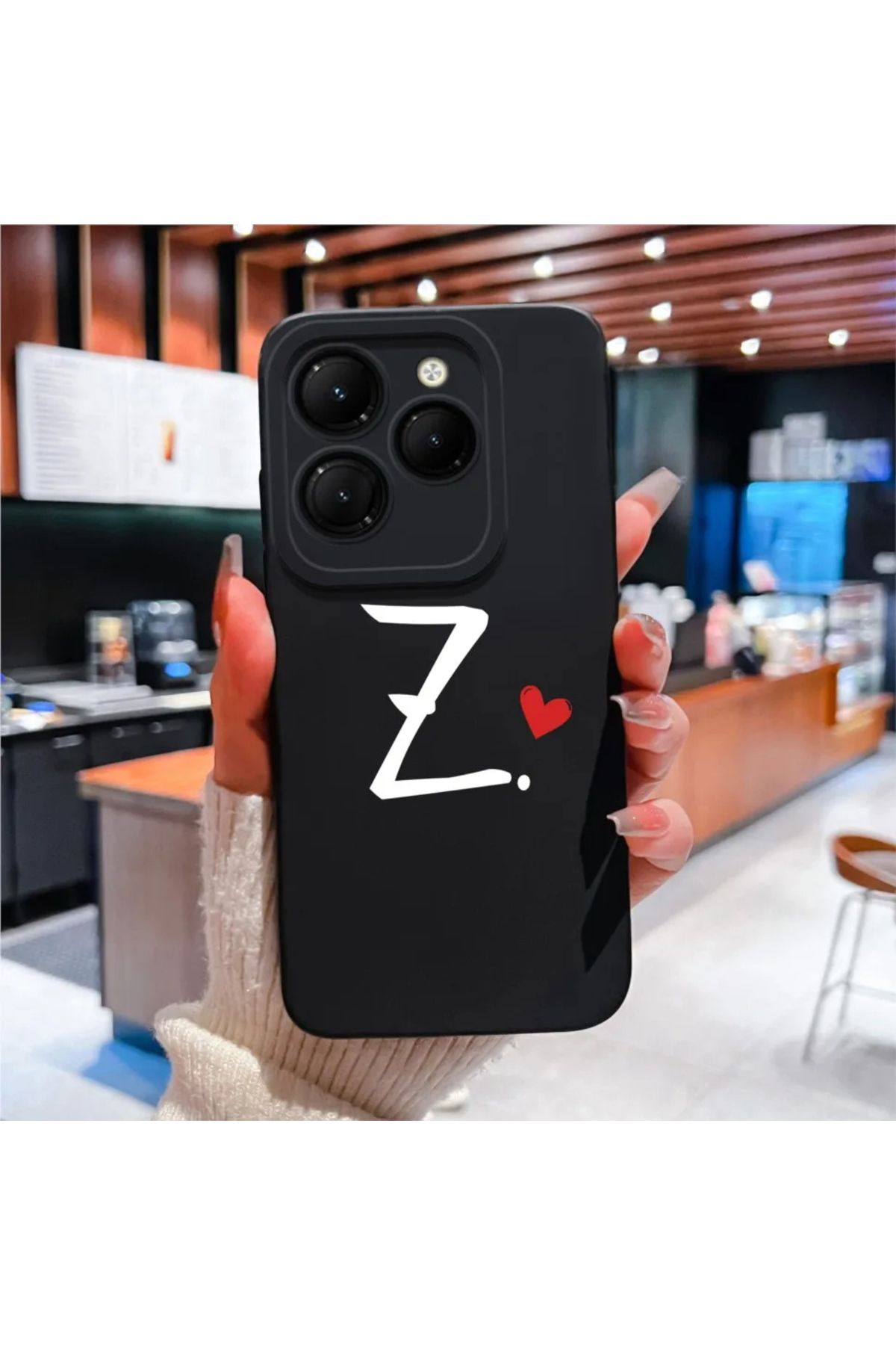 Rotaks Omix X7 Uyumlu Harfli Taç Baskılı Kişiye Özel Silikon Telefon Kılıfı - Z