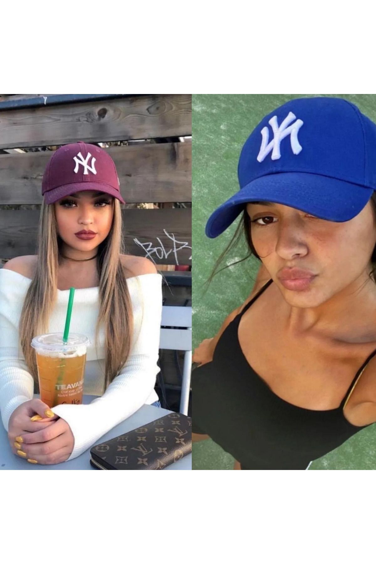 Wearflawless 2'li Takım Kadın Günlük Beyzbol NY Şapka