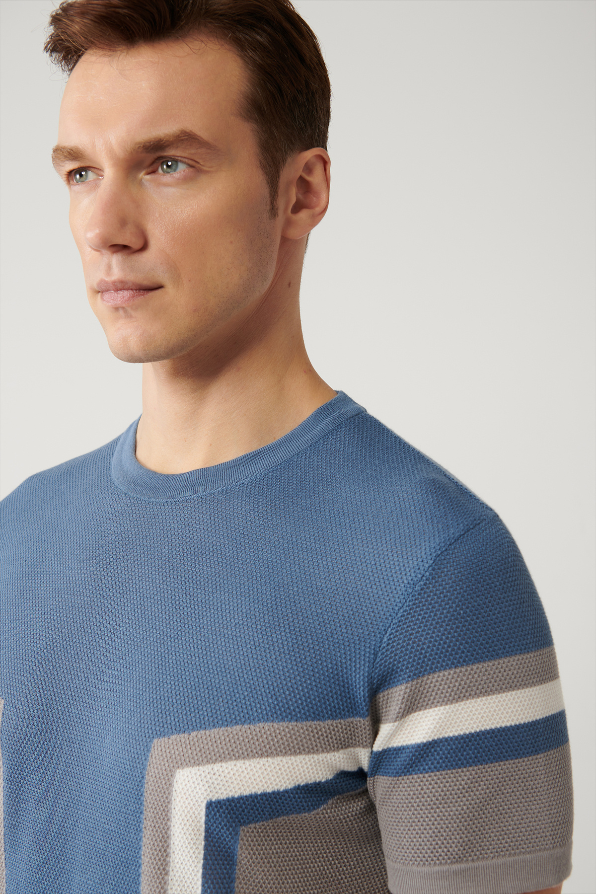 Avva-Чоловічий трикотаж Indigo Soft Touch - футболка A41y5012 2