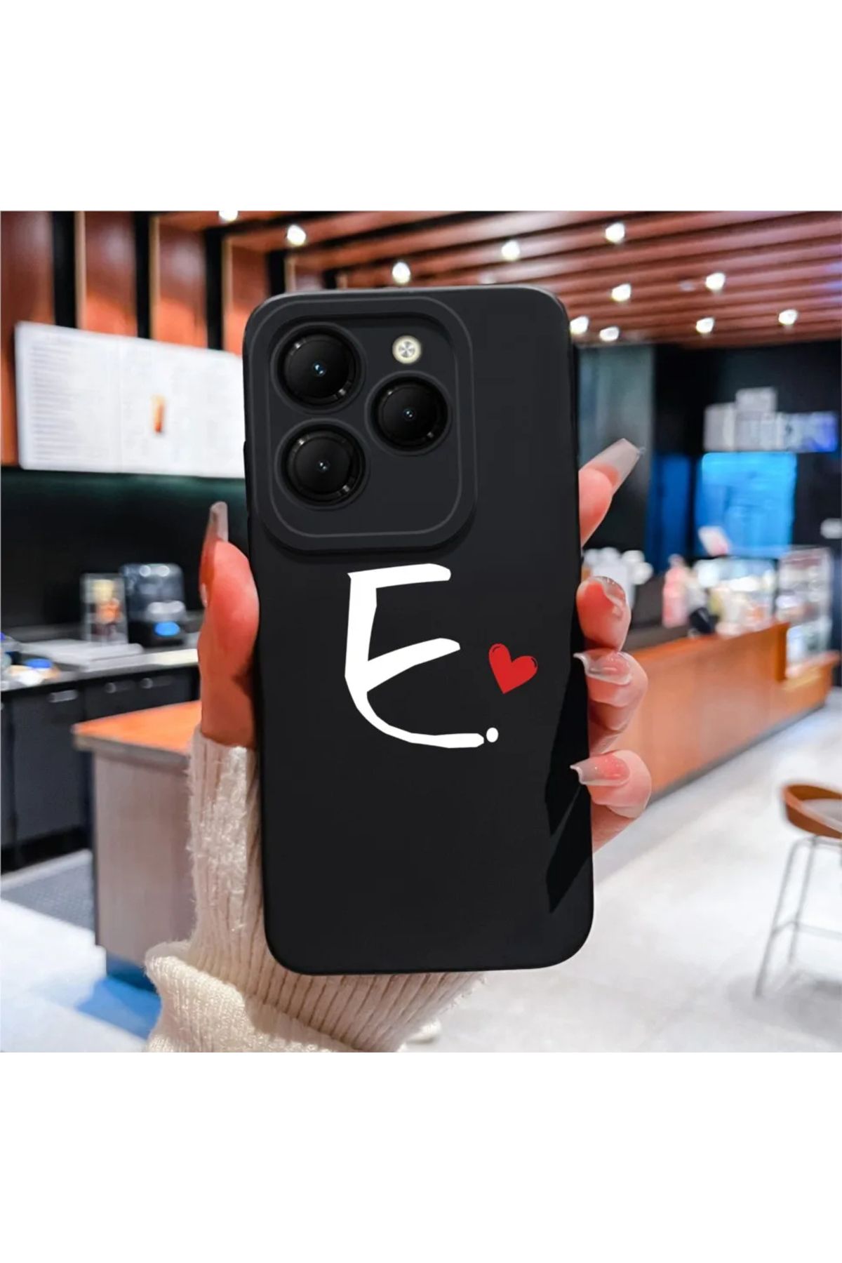 Rotaks Omix X6 Uyumlu Harfli Taç Baskılı Kişiye Özel Silikon Telefon Kılıfı - E