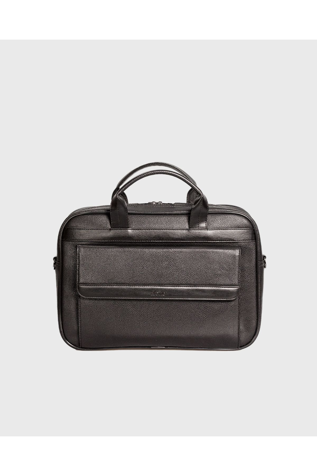 Alone Vegan Deri Evrak Çantası Laptop Bölmeli 16" & 17" 1017 Unisex Siyah