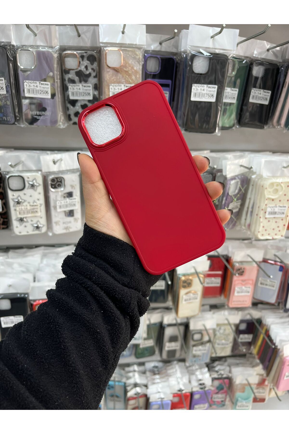 TECNOTREND Apple İphone 14 plus kılıf meta çerçeve ve buton tasarımı silikon luna kapak