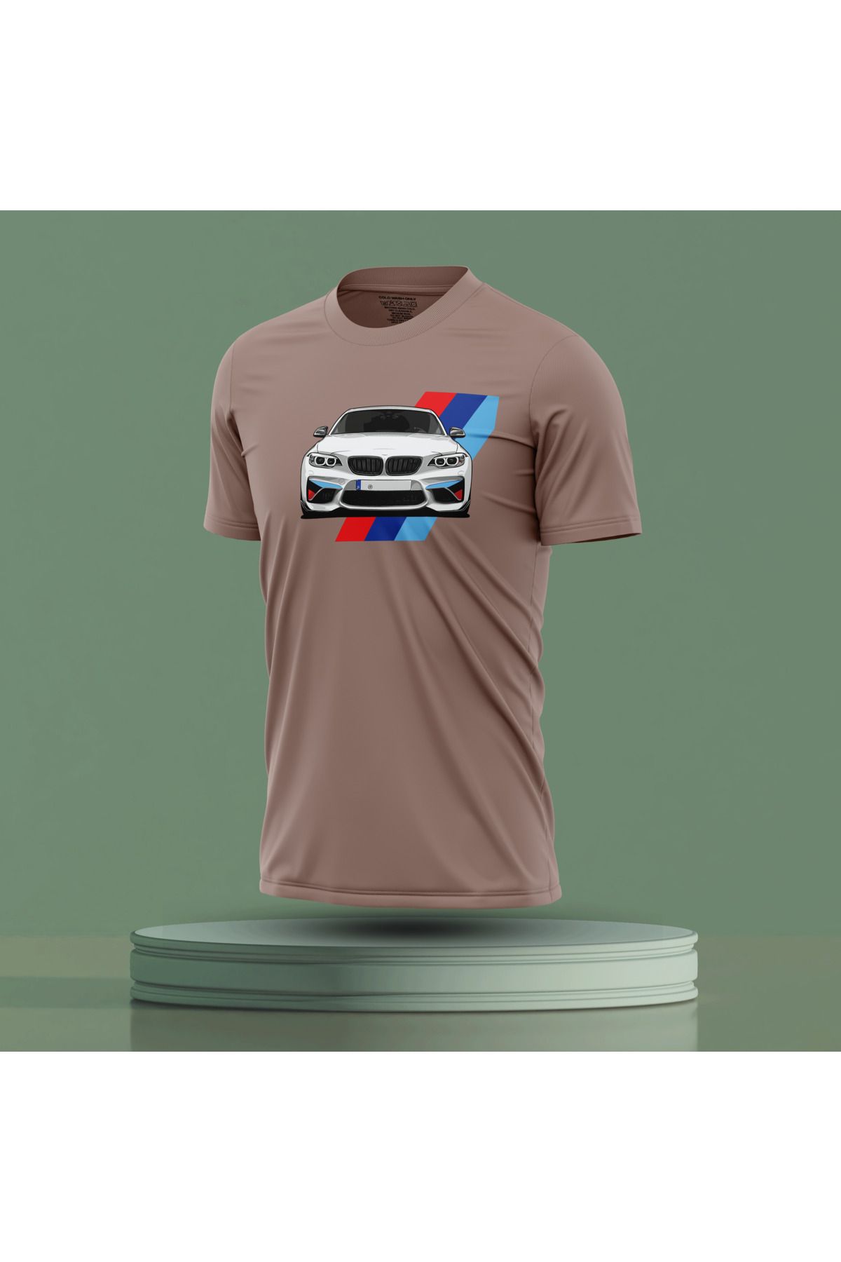 Bulvar Lee Erkek Sıfır Yaka Bmw Baskılı Yazlık T-Shirt