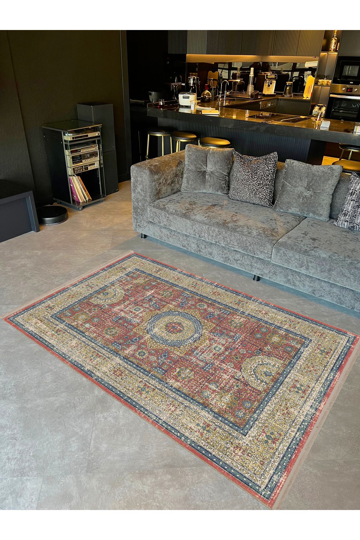 Rugs Modern Halı Memlük Koleksiyonu Çok Renkli Etnik Motifler Desenli Dokuma Taban Vintage Dekoratif Halı memlük33
