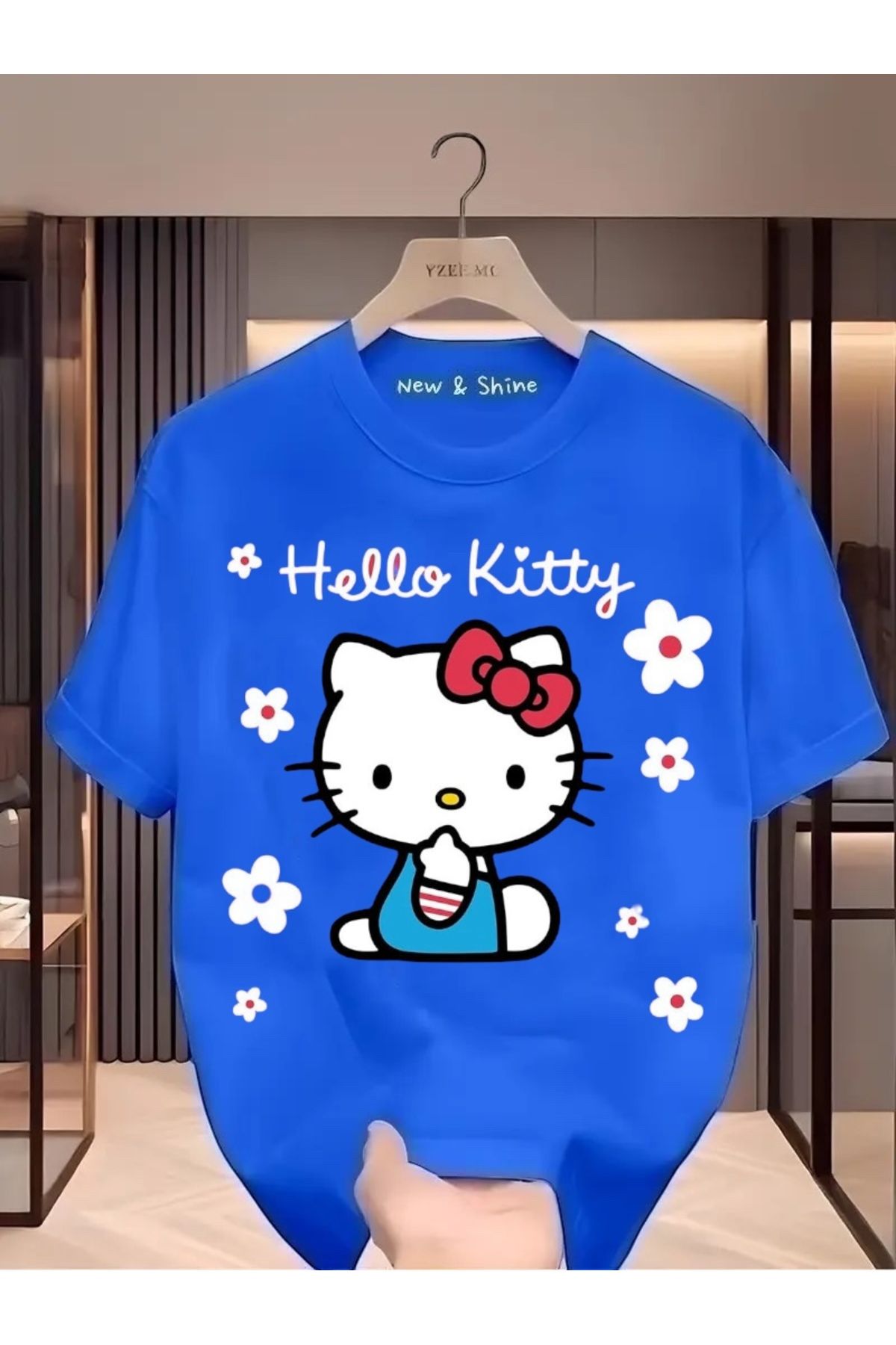 New Shine Hello Kitty Baskılı Oversize T-Shirt