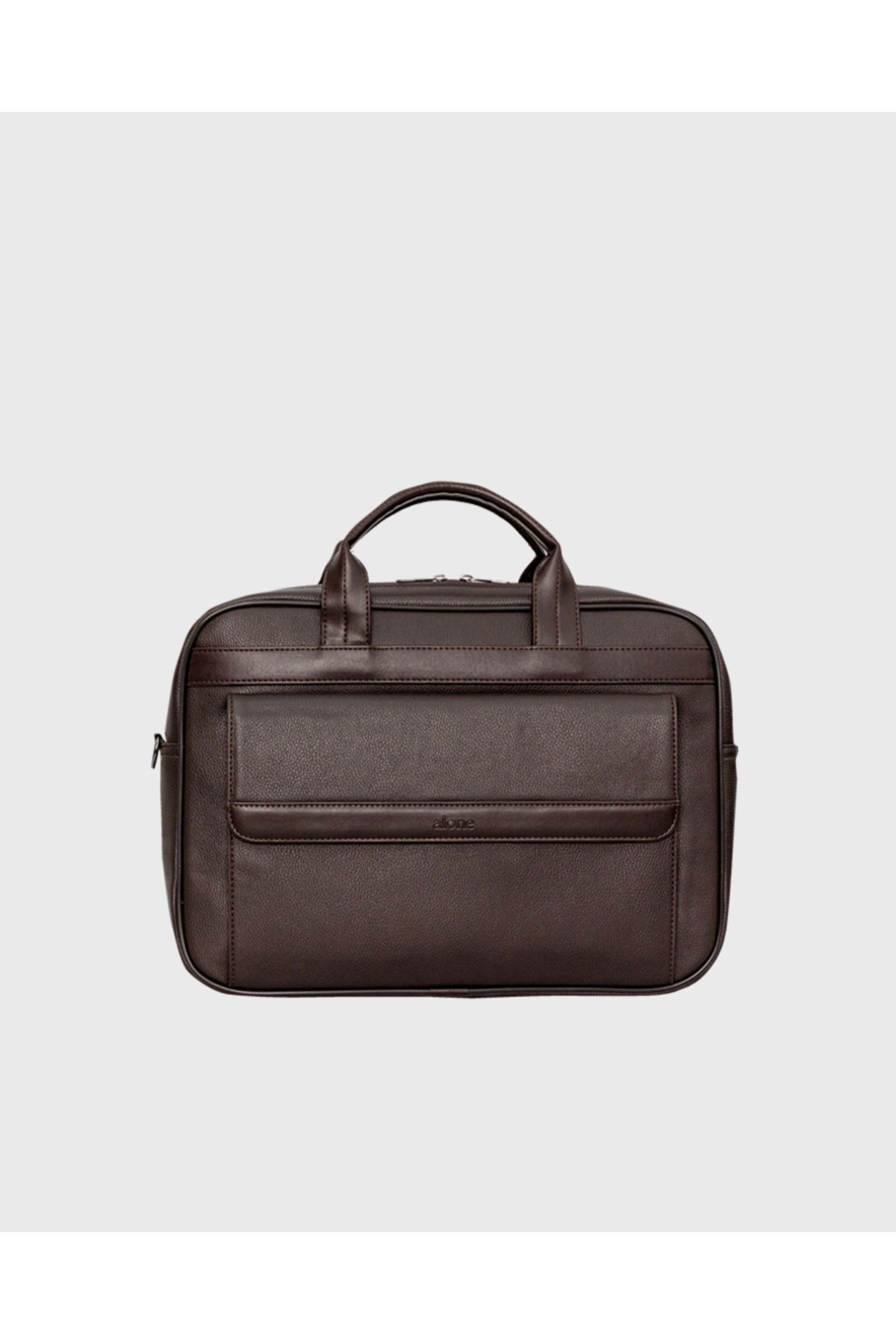 Alone Vegan Deri Evrak Çantası Laptop Bölmeli 16" & 17" 1017 Unisex Kahverengi