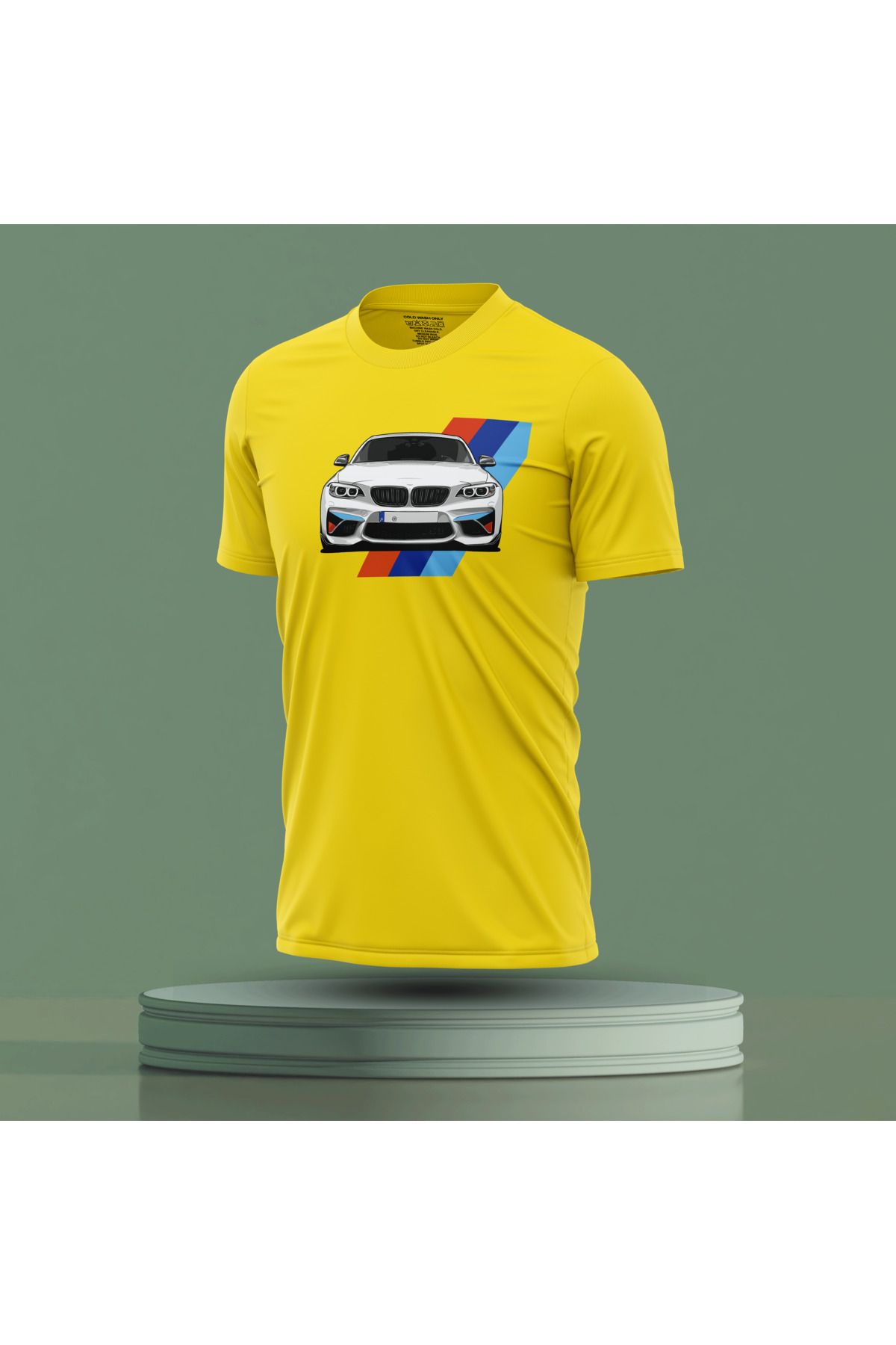 Bulvar Lee Erkek Sıfır Yaka Bmw Baskılı Yazlık T-Shirt