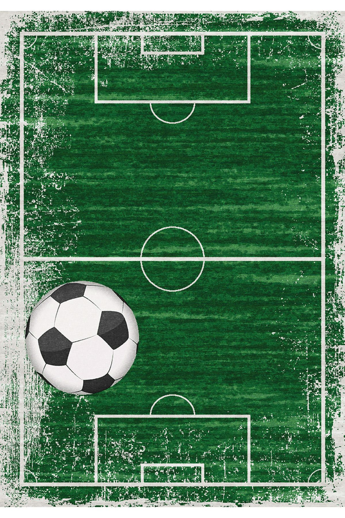 Alpina Home Lavin Yıkanabilir Dokuma Taban Futbol Sahası Desenli Çocuk Odası Kilimi