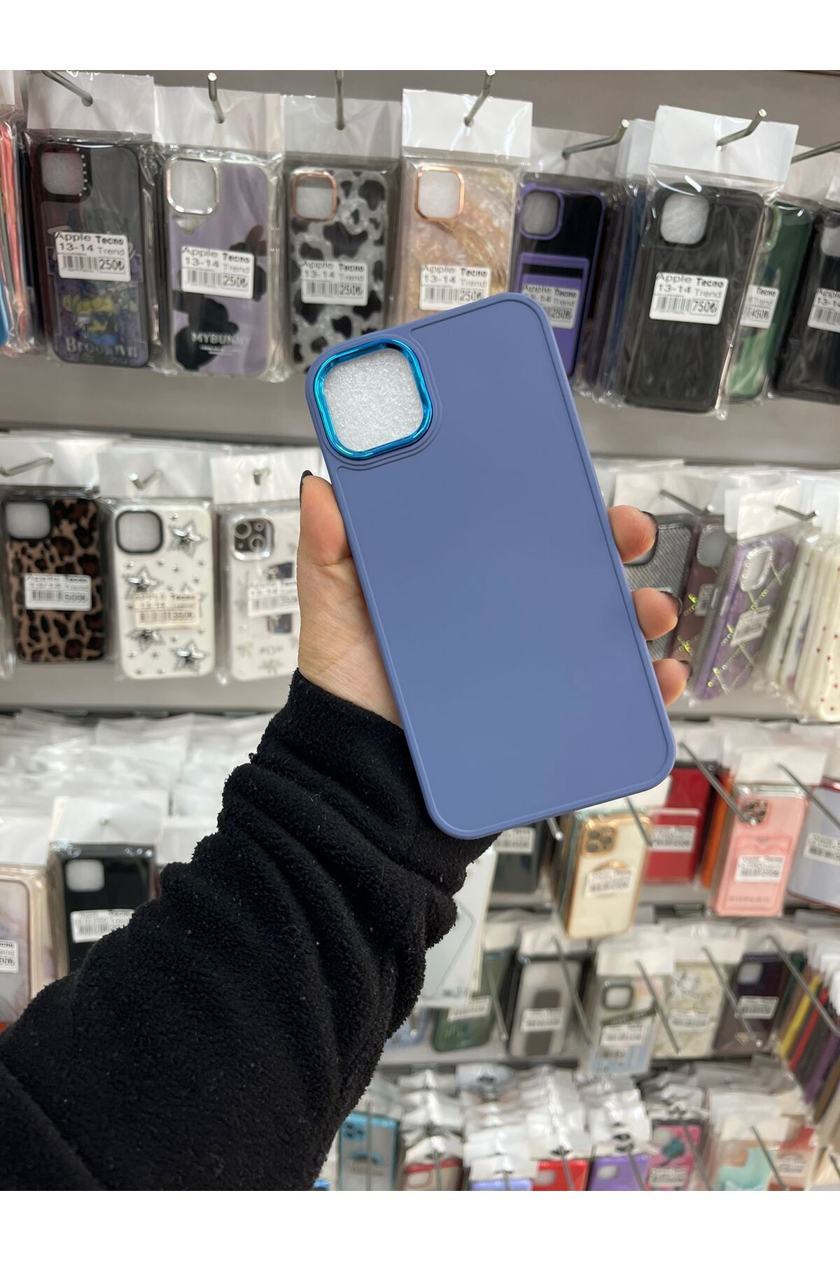 TECNOTREND Apple İphone 14 plus kılıf meta çerçeve ve buton tasarımı silikon luna kapak