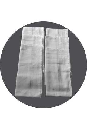 ASPA Beyaz Pamuklu Mendil 6 Adet 36x36 cm %100 Pamuk Hediyelik Okuluk Mendiller