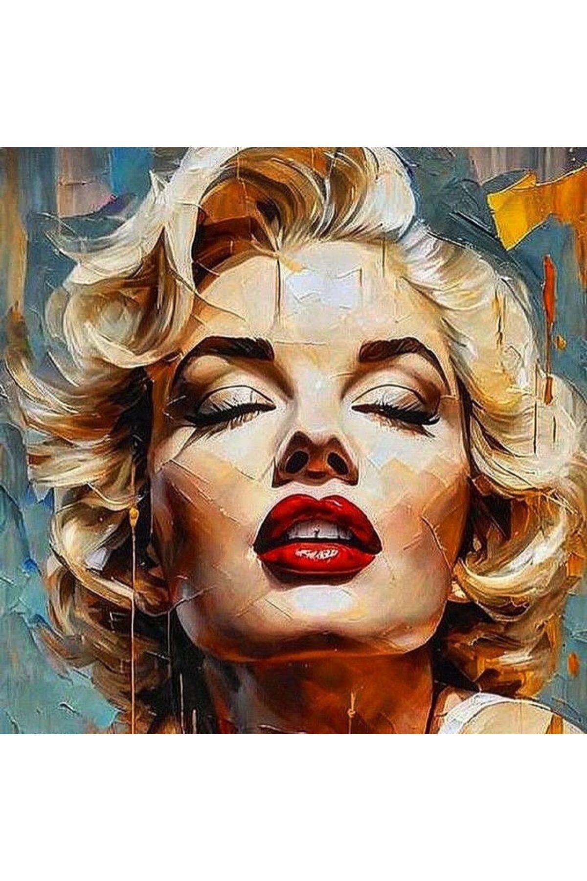 Kreatif Bazaar LUNA-Dijital Baskılı Kendinden Yapışkanlı Dekoratif Duvar Sticker / Tablo– 100x100 cm (Çerçevesiz)