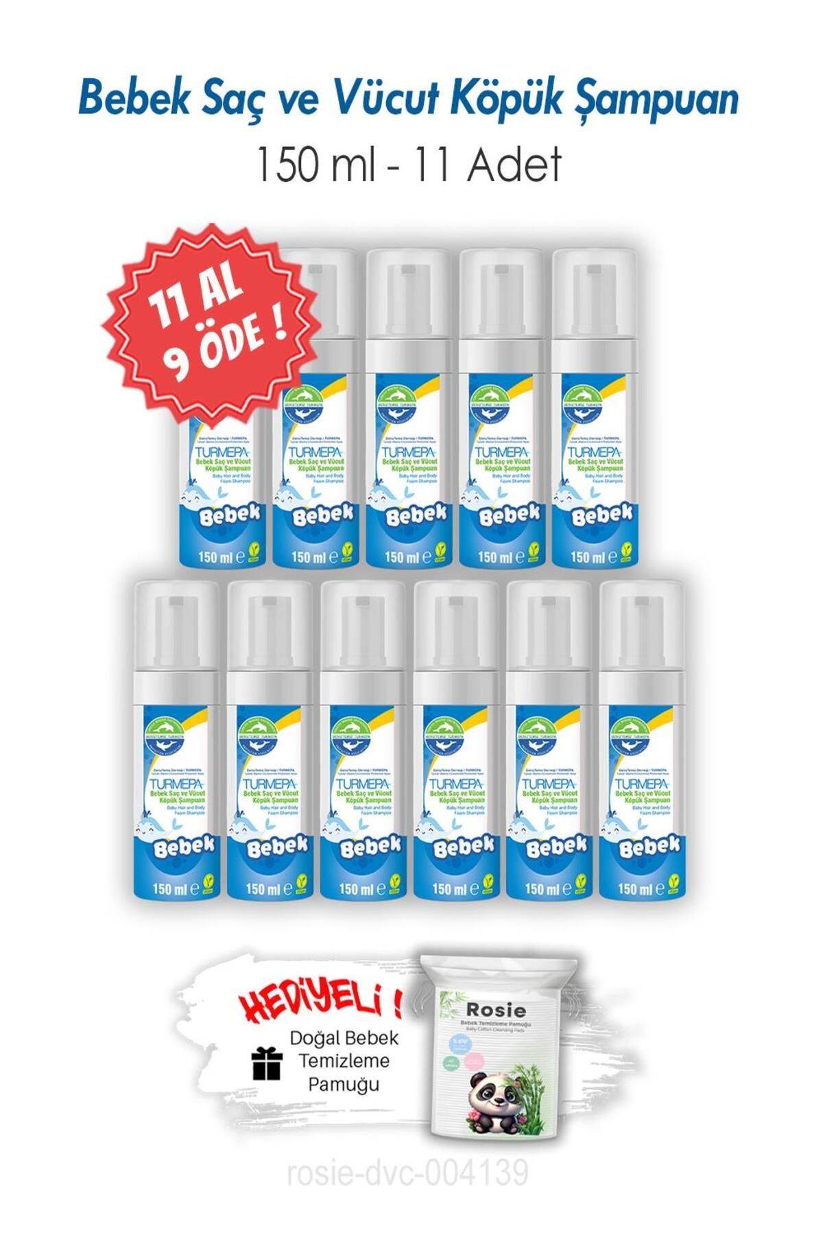 Turmepa 11 Al 9 Öde Bebek Saç Ve Vücut Köpük Şampuanı 150 ml Ve Rosıe Pamuk Hediyeli