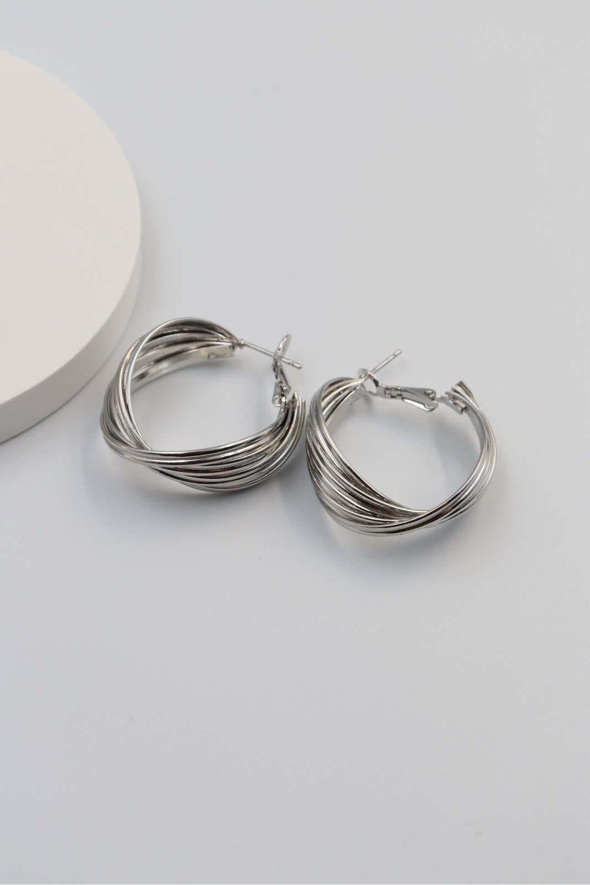 BY CANSU ACCESSORİES Sitelvio silver Küpe