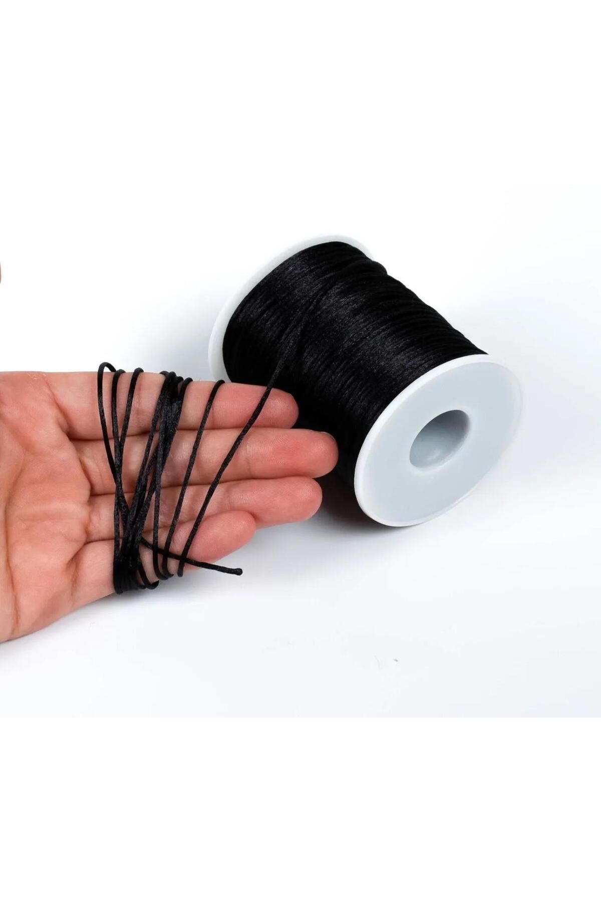OZN AKSESUAR Floş İp, Sıçan Kuyruğu, Bileklik İpi Kolye İpi, Gelinlik İpi Nişanlık İpi, Kaftan İpi (2mm 10mt)