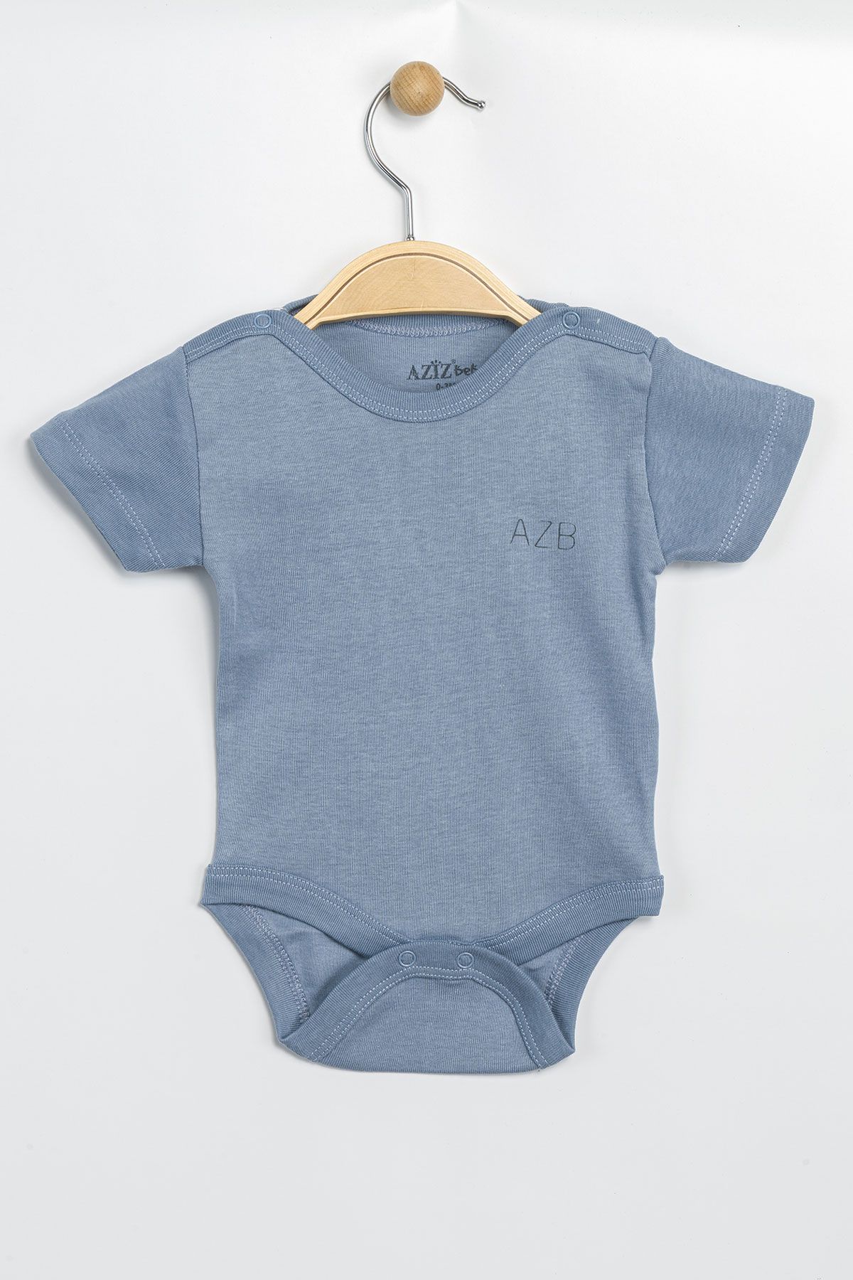 Aziz Bebe Erkek Kız Bebek Çıtçıtlı % 100 Pamuk Body & Zıbın