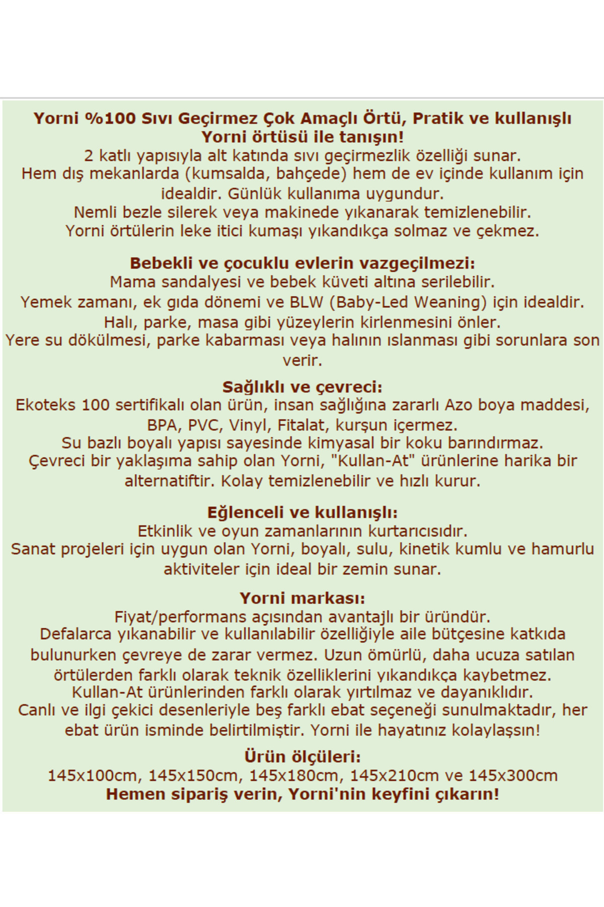 yorni Zoo, 145x100 Cm Bebek Odası, Halı Üstüne Sermek Için Sıvı Geçirmez Oyun Örtüsü, Ekstra Geniş fotoğrafı 3 (önizleme)