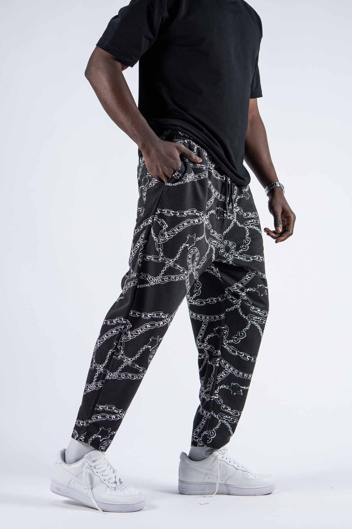 SUPERBLUE Unisex Günlük Dijital Baskılı Baget Pantolon