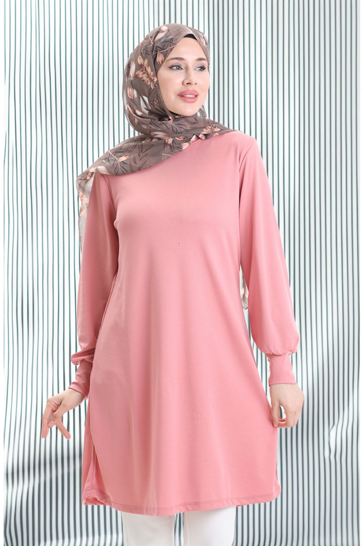 sefamerve-Basic Tunic 1120-03 Dusty Rose 4