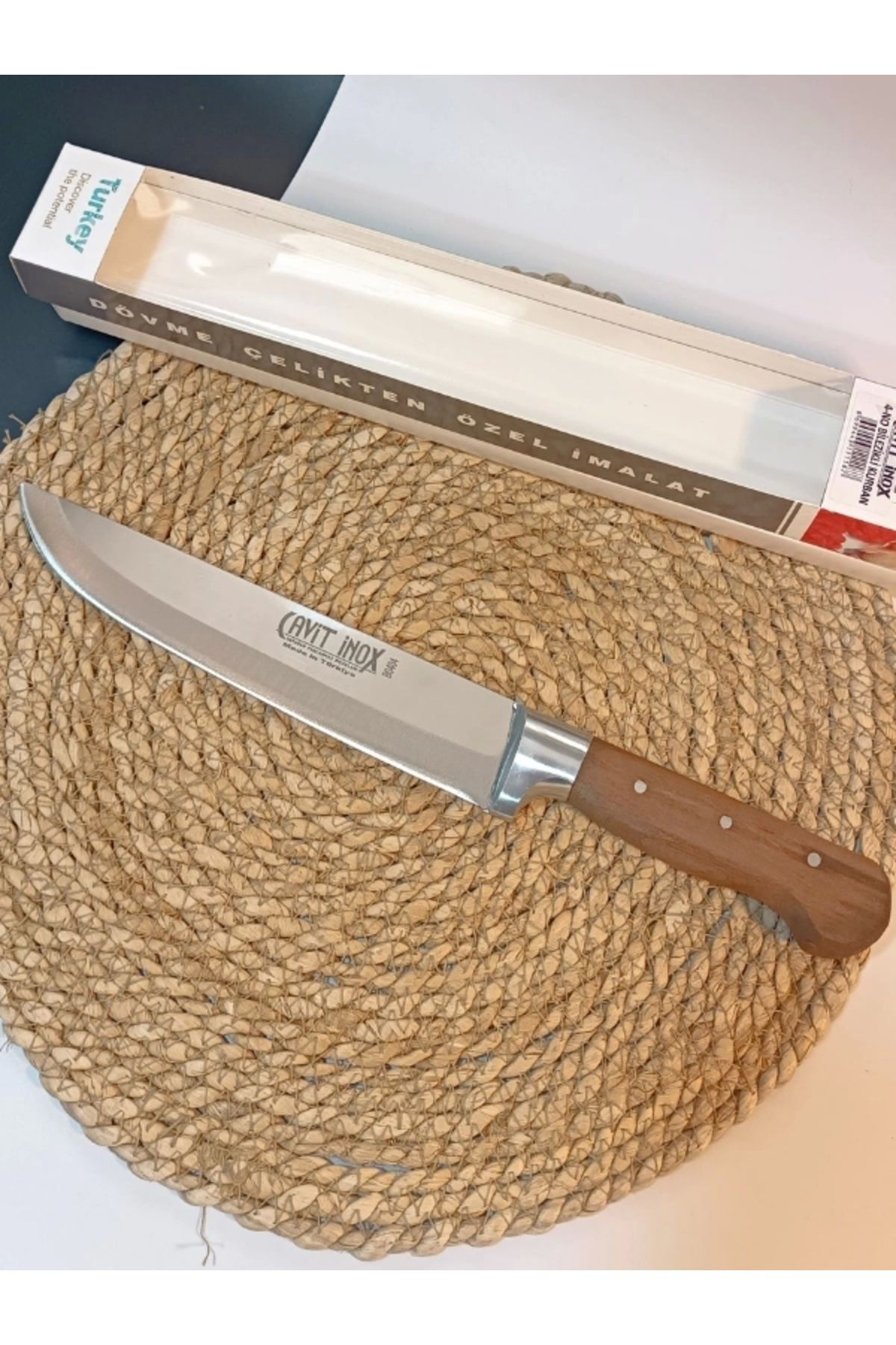 Sürmene Cavit İnox Kasap Bıçağı 34 Cm