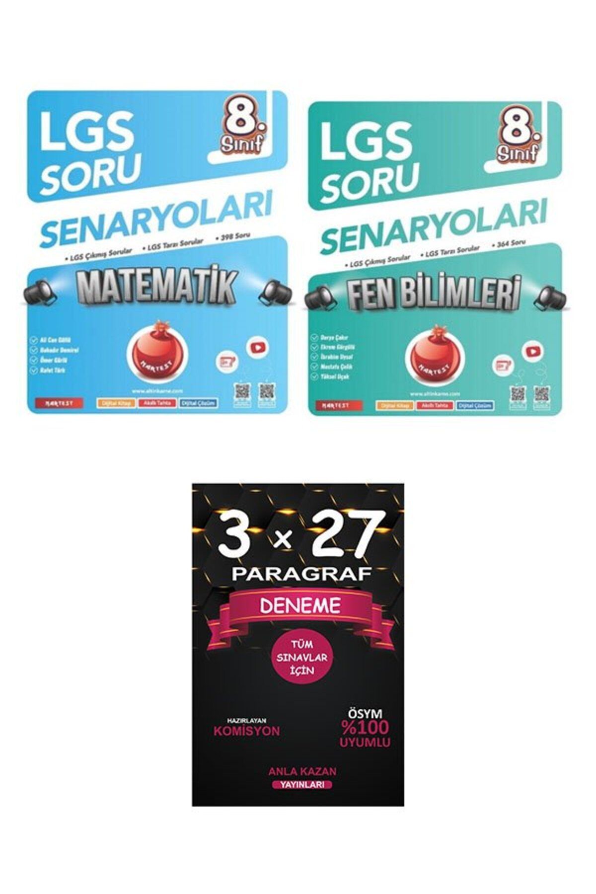 Anka Yayınları Nartest Yayınları 8. Sınıf LGS Matematik+Fen Bilimleri Soru Senaryoları