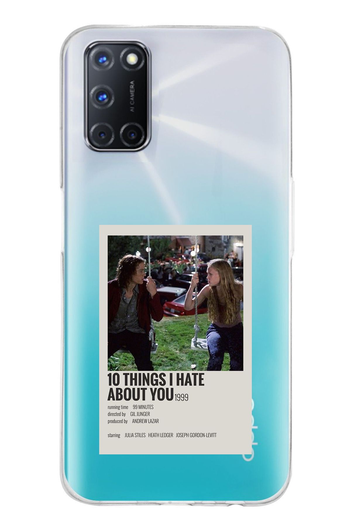 TechTree OPPO A52 - A72 - A92 Uyumlu 10 things i hate about you Tasarımlı Şeffaf Silikon Kılıf