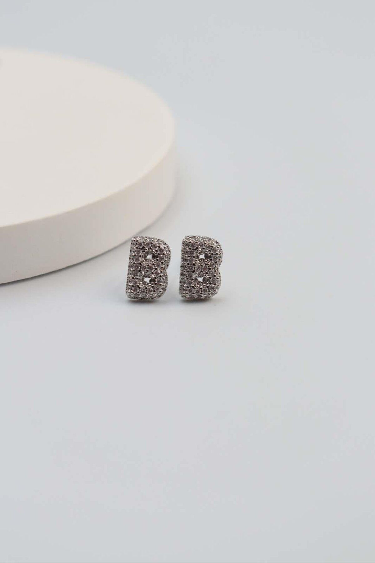BY CANSU ACCESSORİES Silver Harf Küpe
