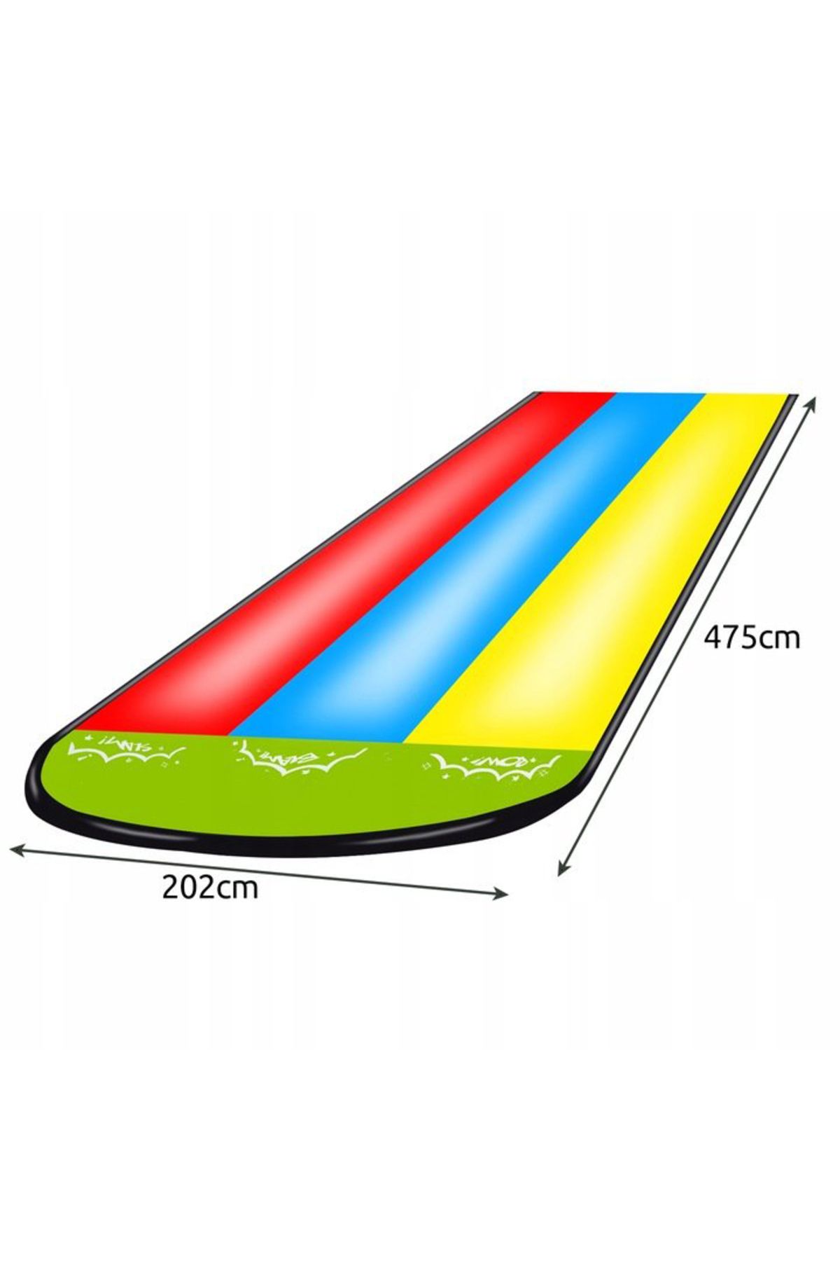 zola-Triple water slide set, Zola®, with slide, 3 coloured colognes,4.75x2.02 m, maximum load 150 kg 10