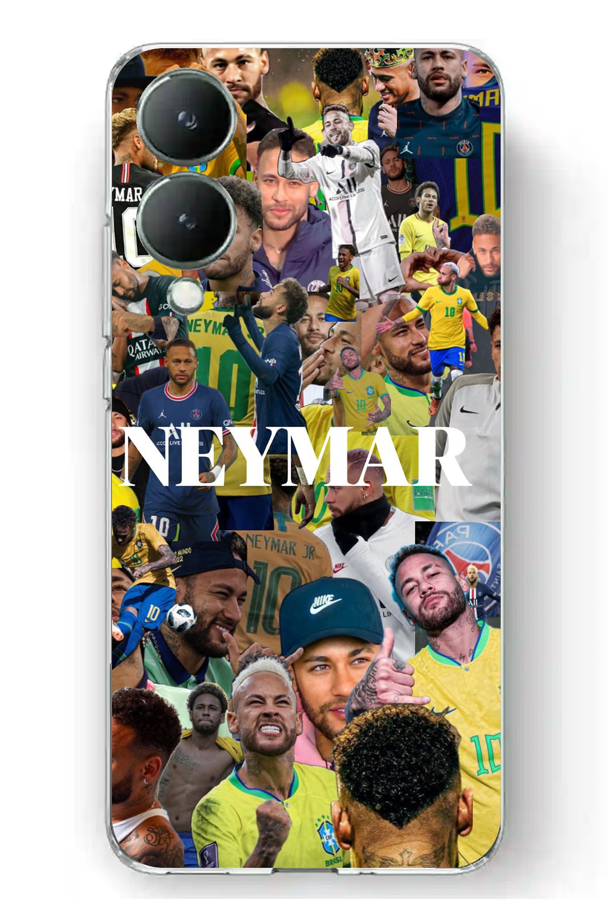 TechTree Vivo Y17S Uyumlu Neymar Brezilya Şeffaf Silikon Kılıf