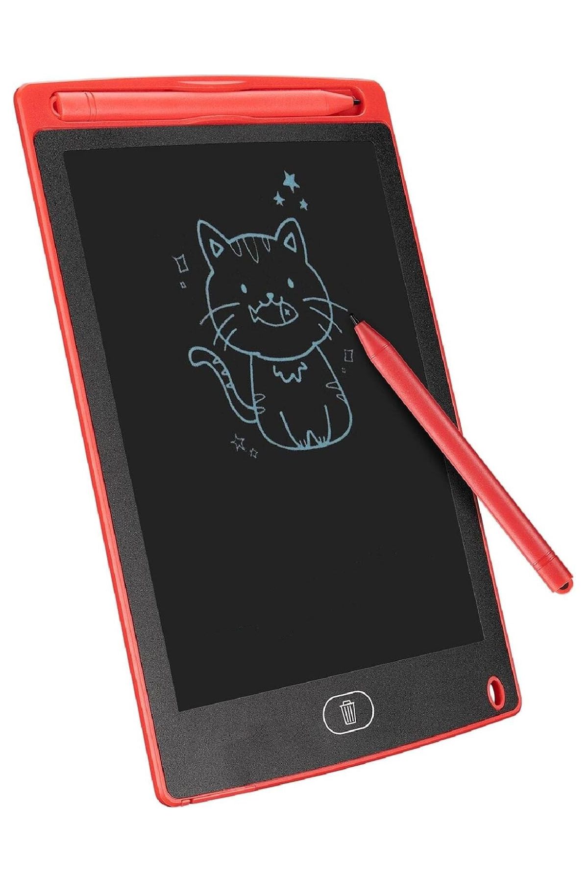 nextbuy Dijital Yazı Tahtası 12inç Dokunmatik Kalemli Çocuklar Çizim Grafik Tableti Yaz Sil Tahtası Kırmızı