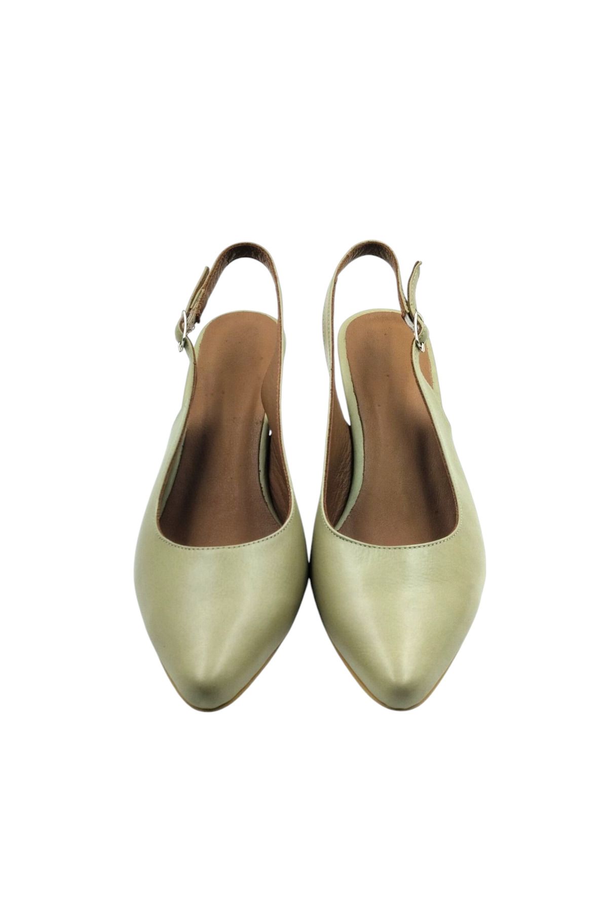 Escarpinshoes KADIN HAKİKİ DERİ ARKA AÇIK TOPUKLU GÜNLÜK VE ŞIK AYAKKABI