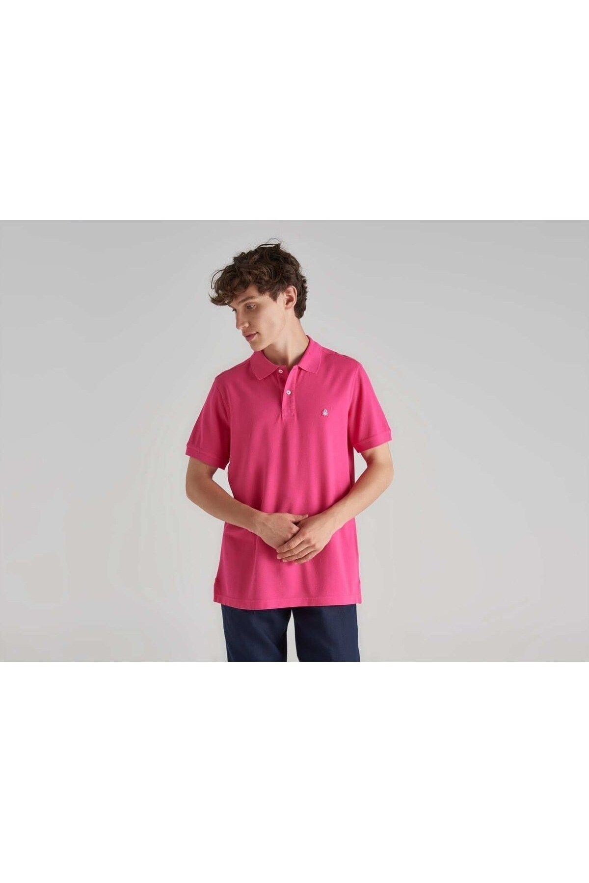 United Colors of Benetton Erkek Fuşya Polo Yaka Tişört (Model Kodu: 312213089J3179 )