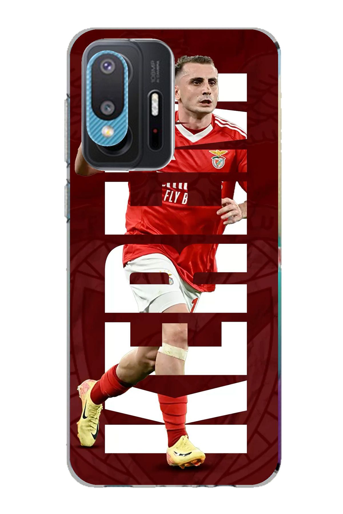 TechTree Galaxy A02 Uyumlu Kerem Aktürkoğlu Benfica Şeffaf Silikon Kılıf