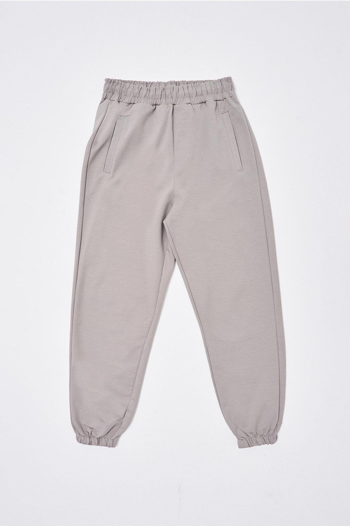 Machinist-Basic Regular Waist Elastic Leg 3 Pocket Jogger Sweatpants Ice Gray 8