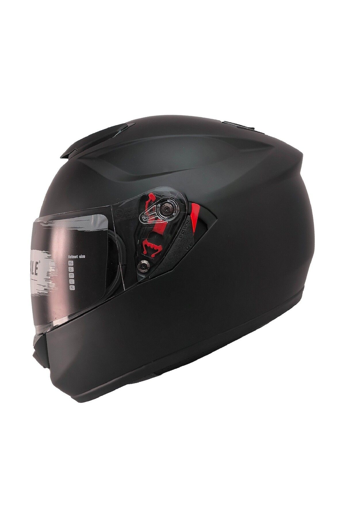 ebakbak Motosiklet Kaskı CE Sertifikalı Güneş Vizörlü Full Face Mat Black Kask