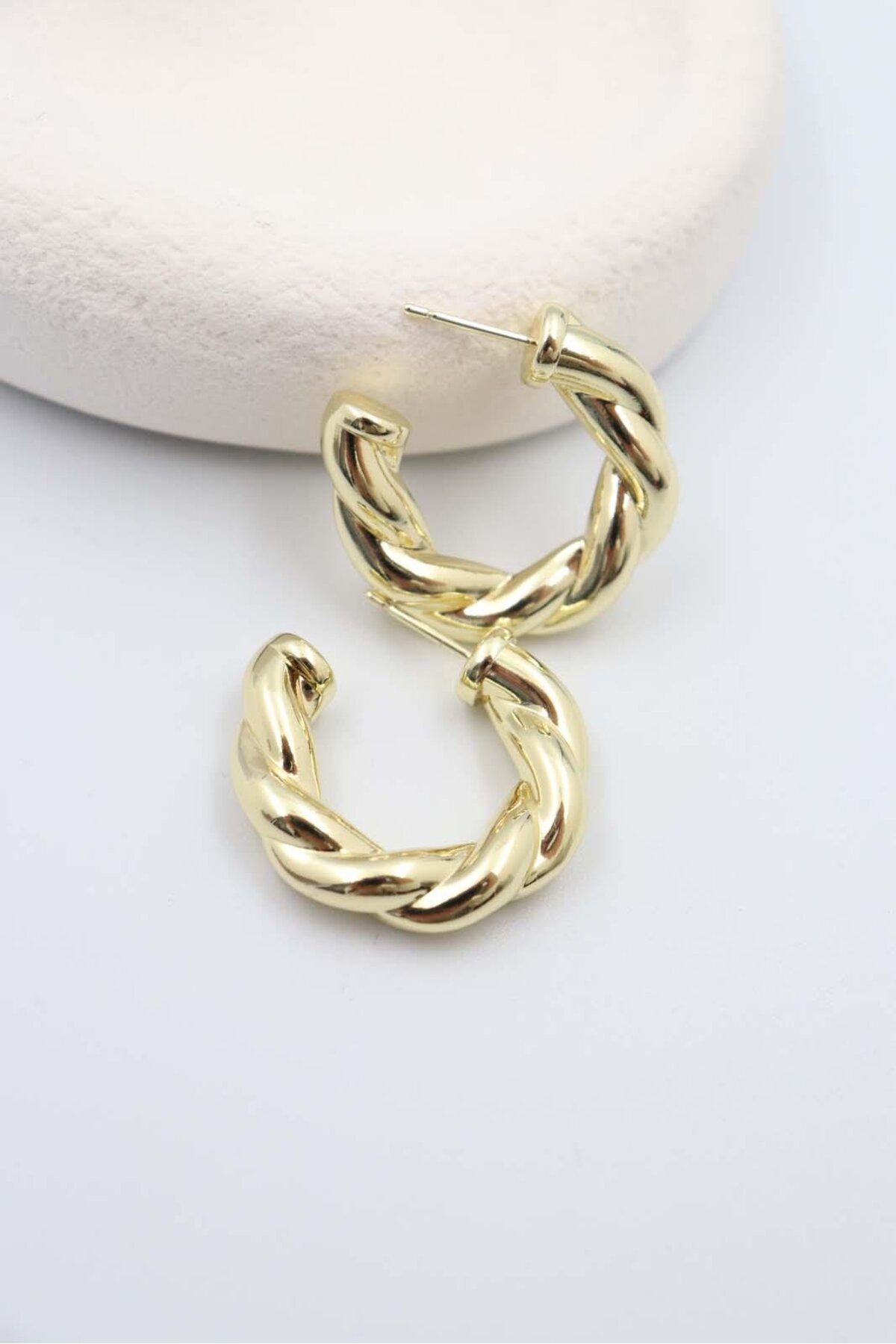 BY CANSU ACCESSORİES Damiano Gold Küpe[14K]