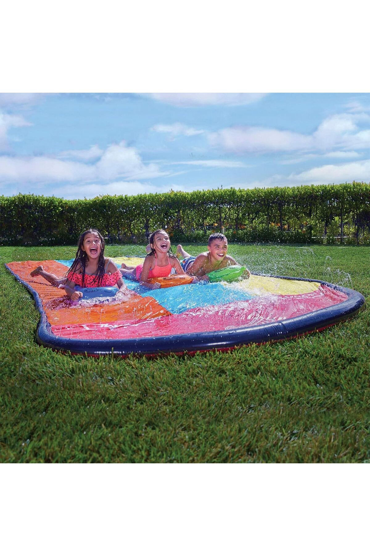 zola-Triple water slide set, Zola®, with slide, 3 coloured colognes,4.75x2.02 m, maximum load 150 kg 6