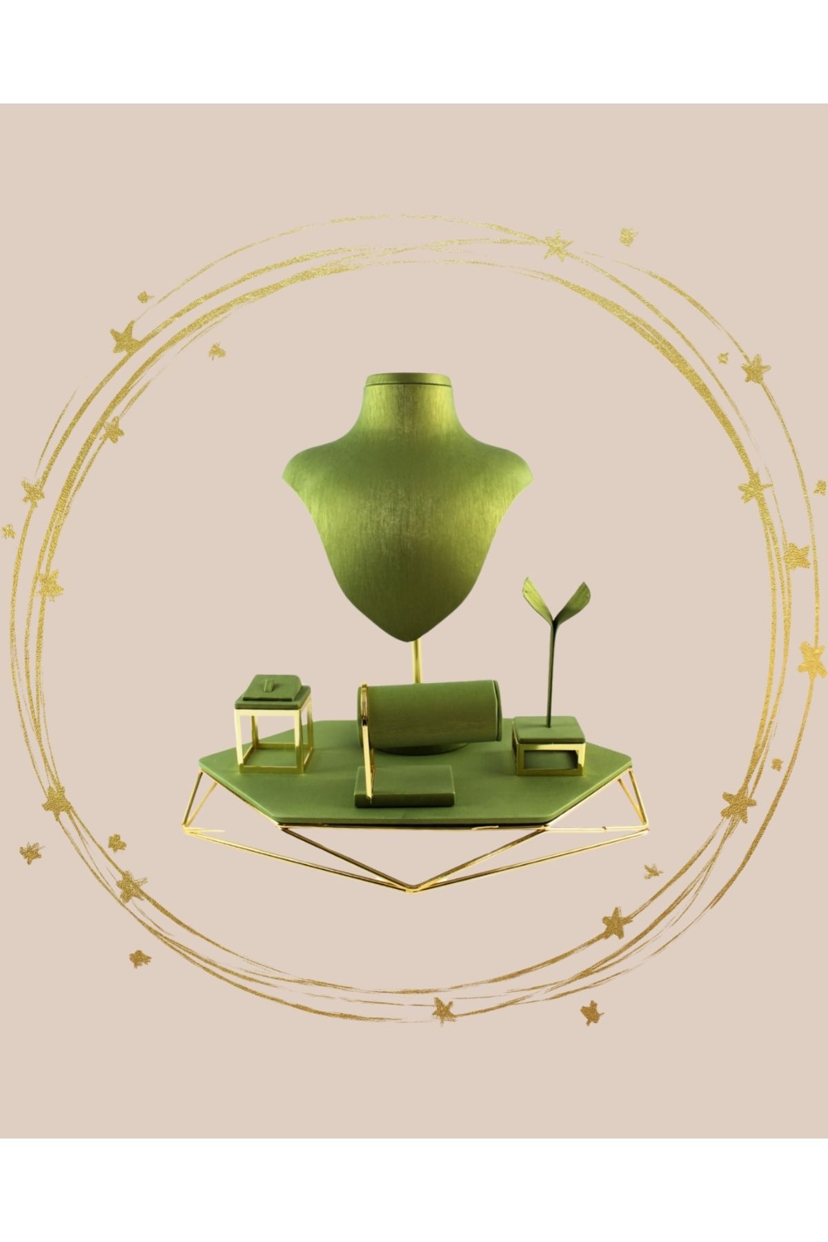 Layla Decor Metal Detaylı Takı Sergileme Standı