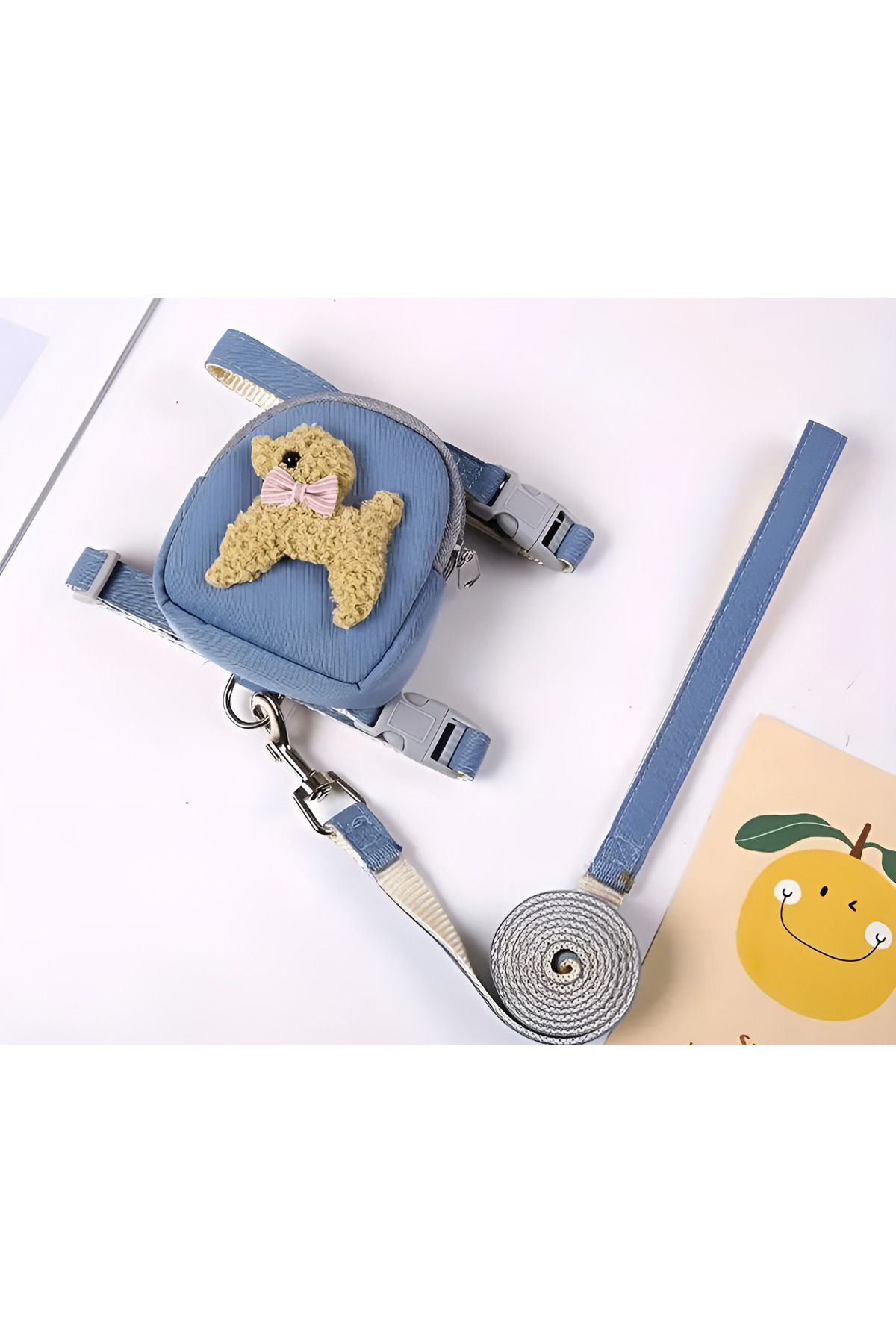 shop 3D Hayvan Tasarımlı Çantalı Kedi Köpek Tasma Seti (S BEDEN)