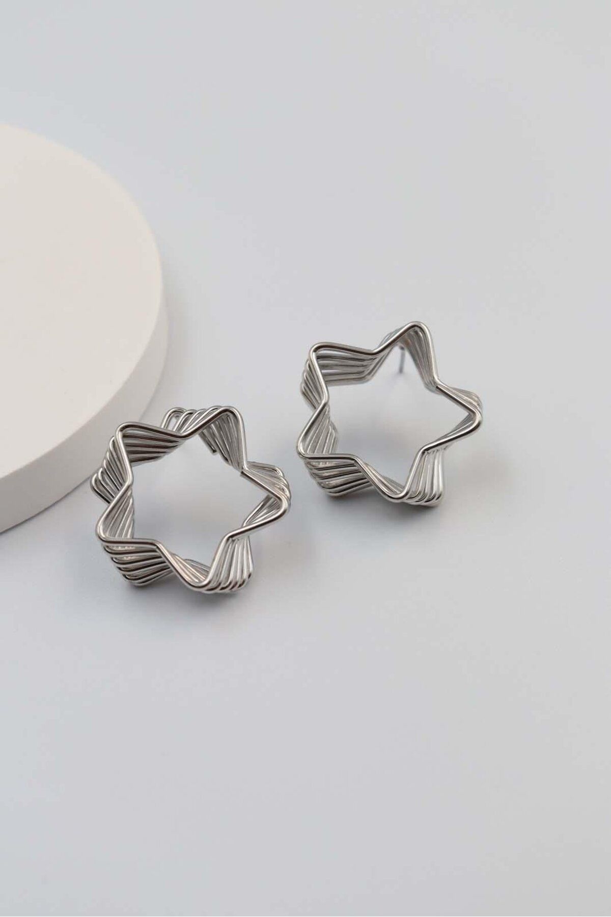 BY CANSU ACCESSORİES Cimitero Silver Küpe