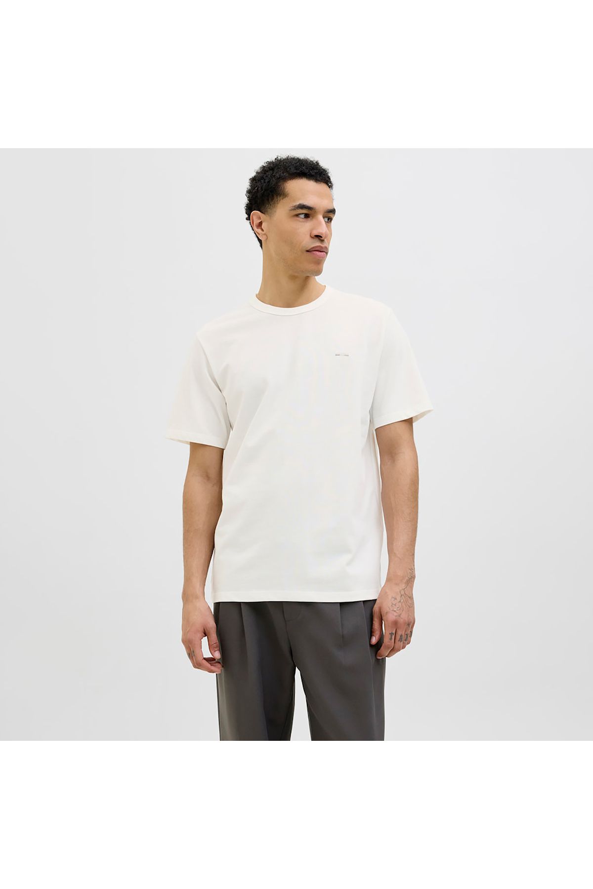 Jack & Jones Blualves Erkek Beyaz Tişört (12276801-CD)