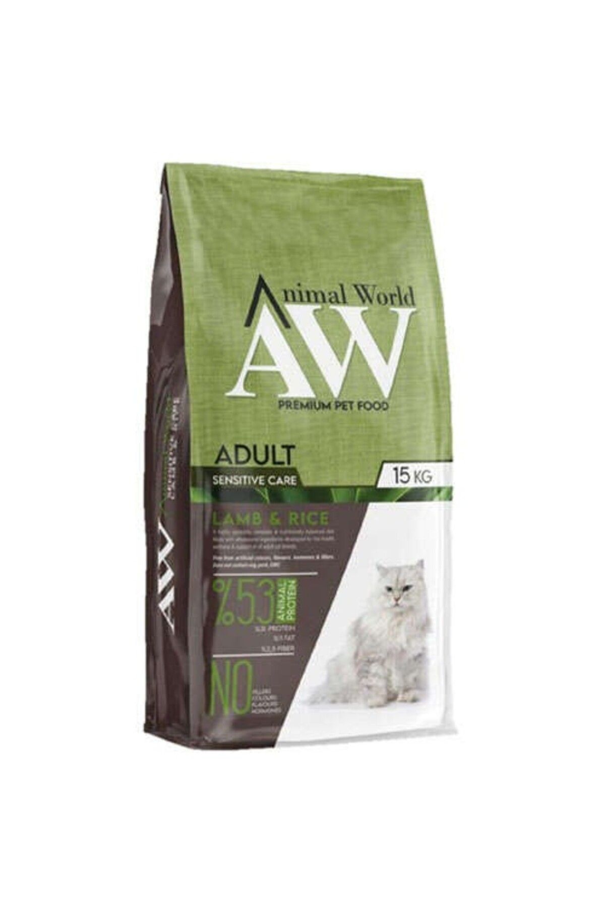 AnimalWord Animal World Kuzu Etli Yetişkin Kedi Maması 15 kg