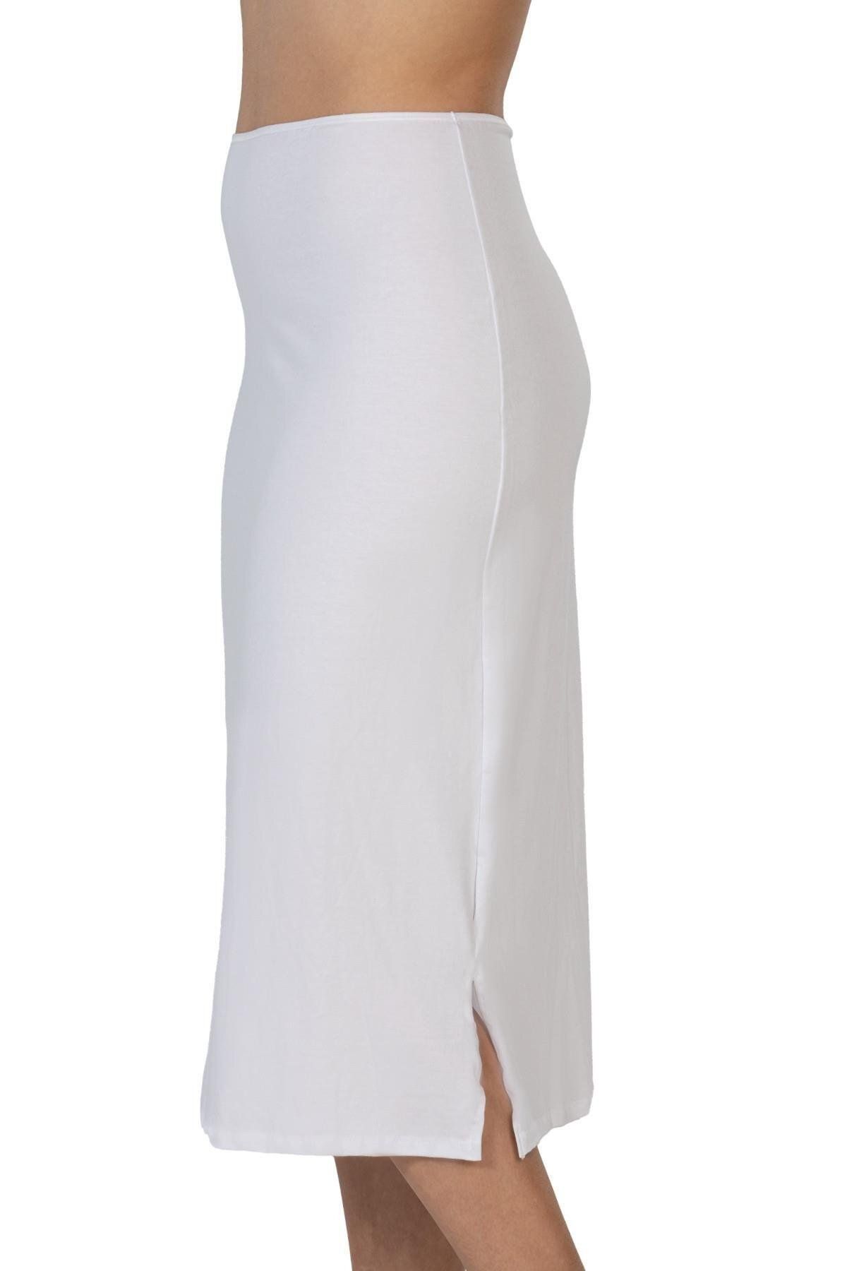 Emay Korse BEYAZ MI Emay 1439 Modal Cotton Uzun Jupon