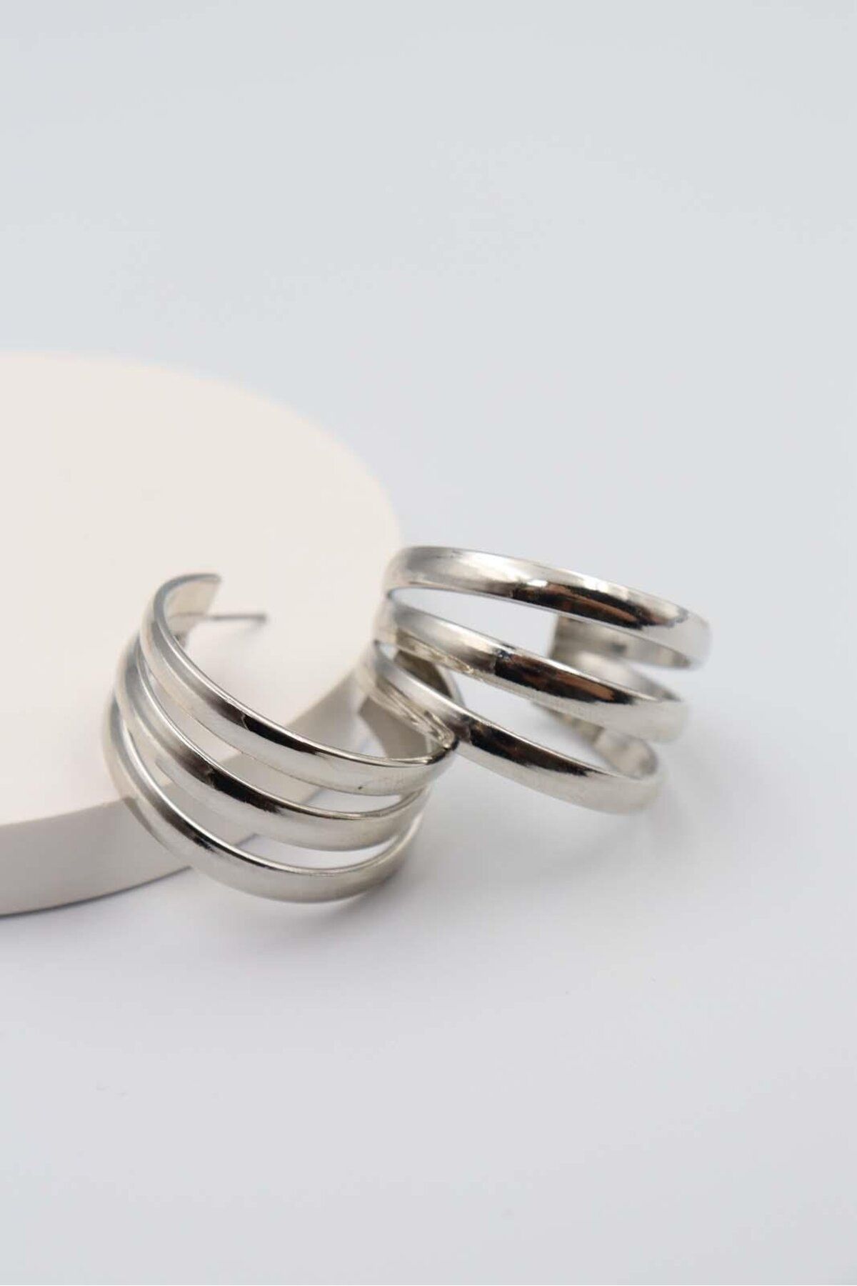 BY CANSU ACCESSORİES Rione Silver Küpe