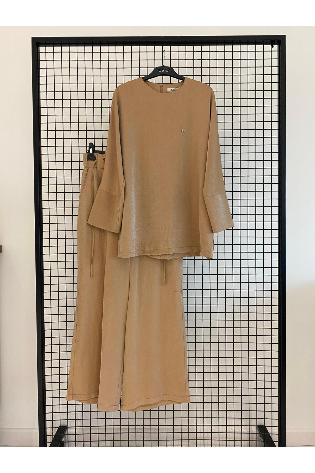 Armine TREND Yeni Sezon Janjan Kumaş Bluz Pantolon İkili Takım 25DSB690 Modaayka