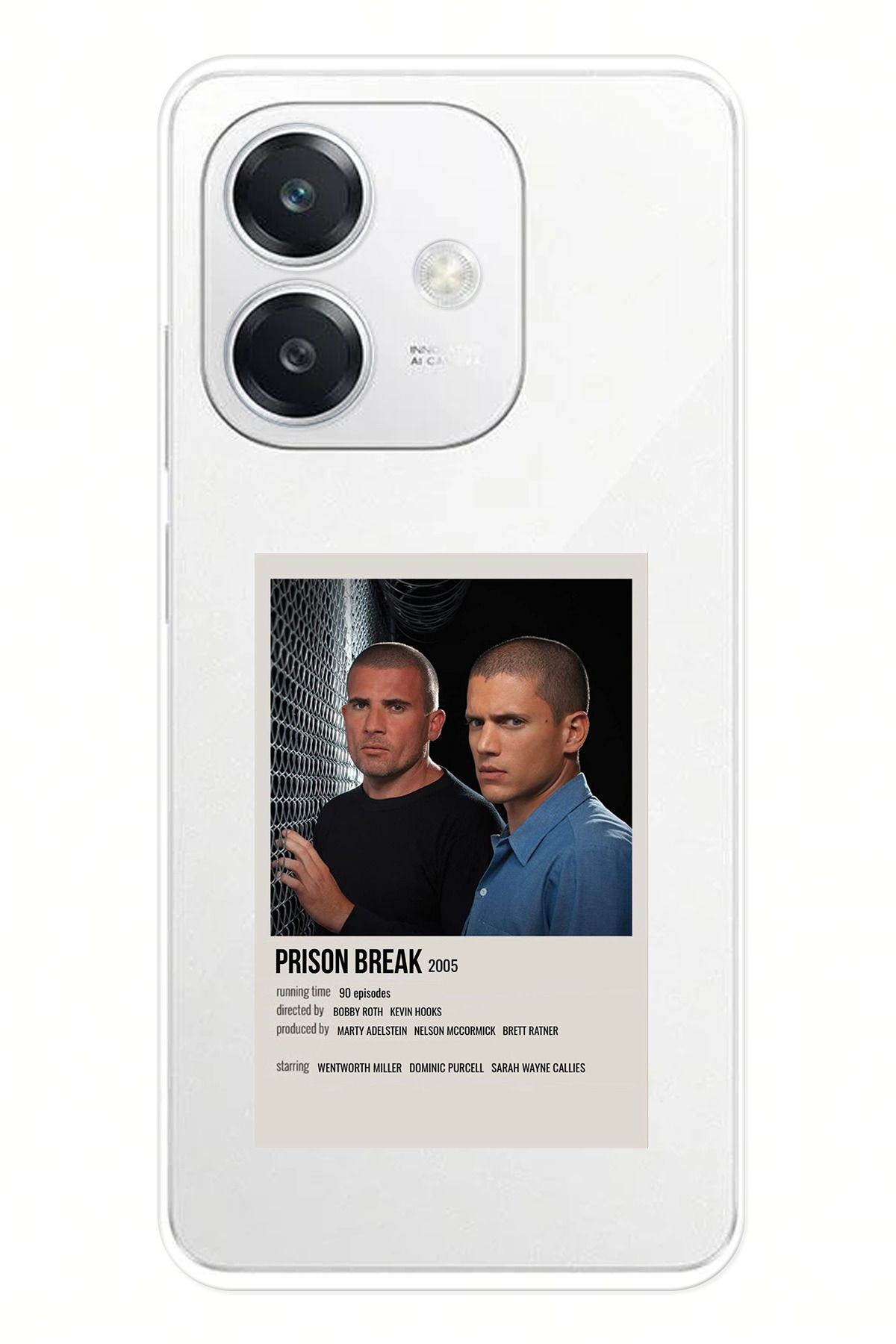 TechTree Oppo A3 Uyumlu Prison Break Tasarımlı Şeffaf Silikon Kılıf
