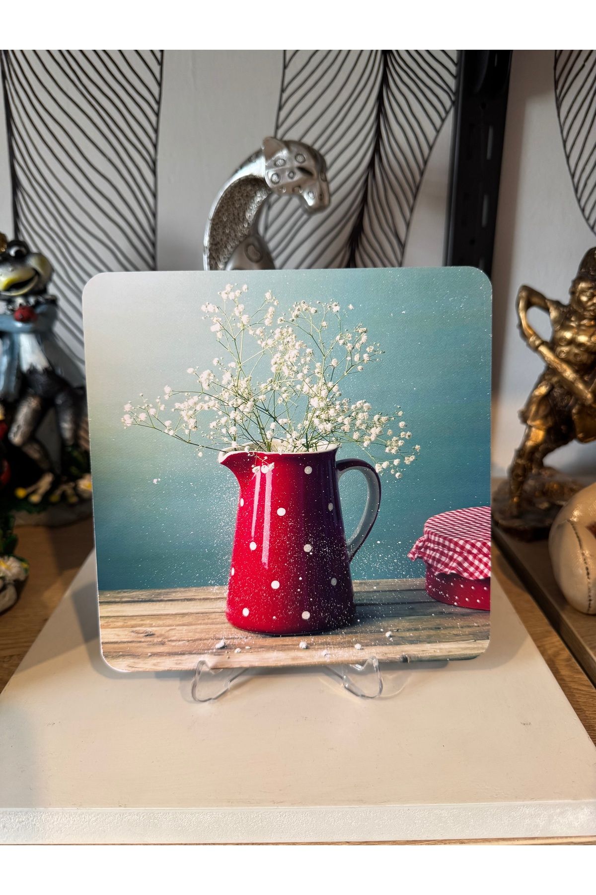 Atak Hediyelik Ahşap nihale desenli 16x16 cm