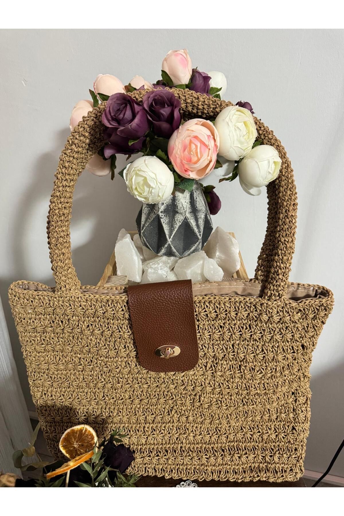 GG homewear Örgü çanta,plaj çantası,omuz kol çantası,