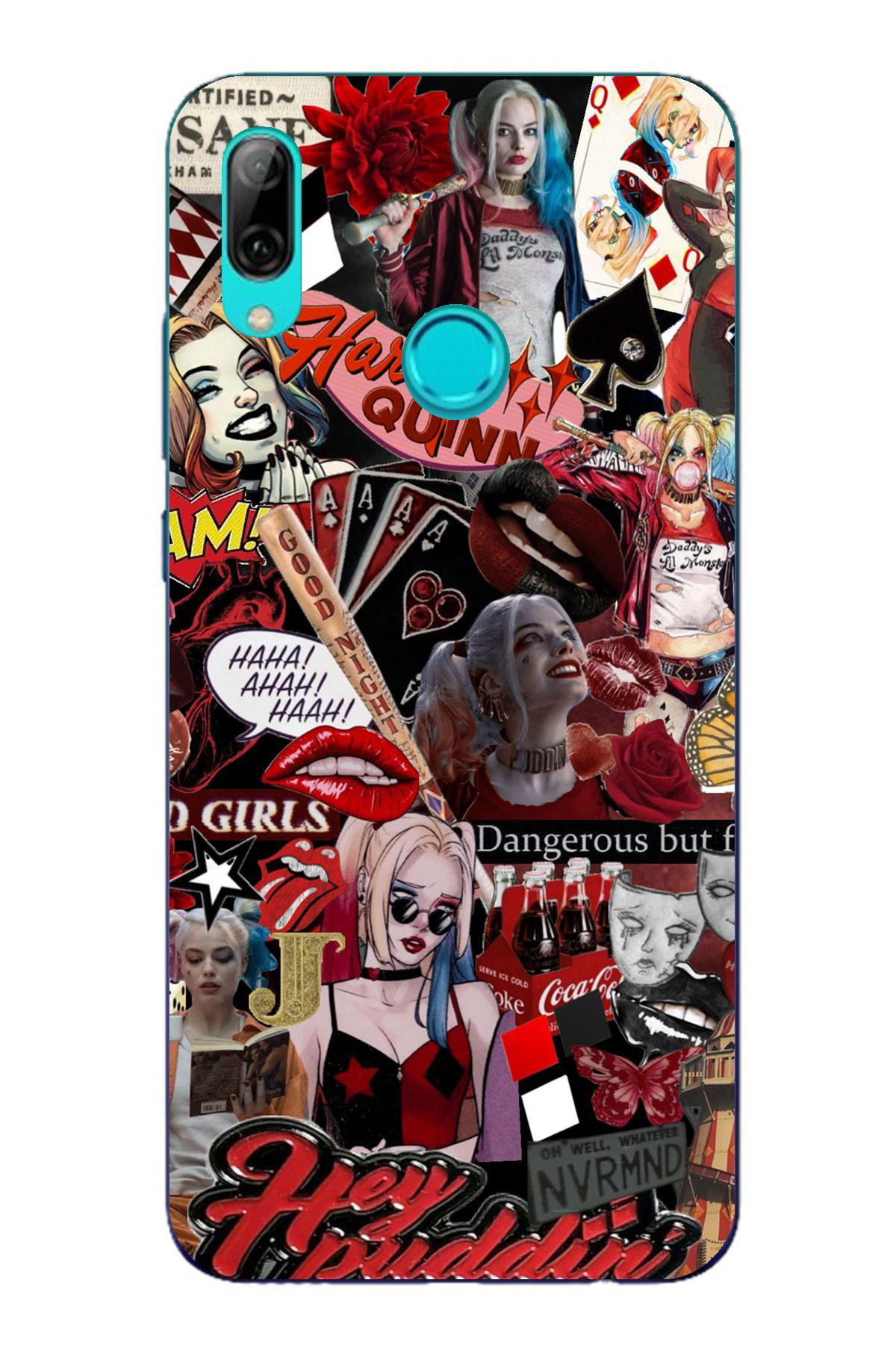 TechTree Huawei P Smart 2019 Uyumlu Harley Quinn Şeffaf Silikon Kılıf