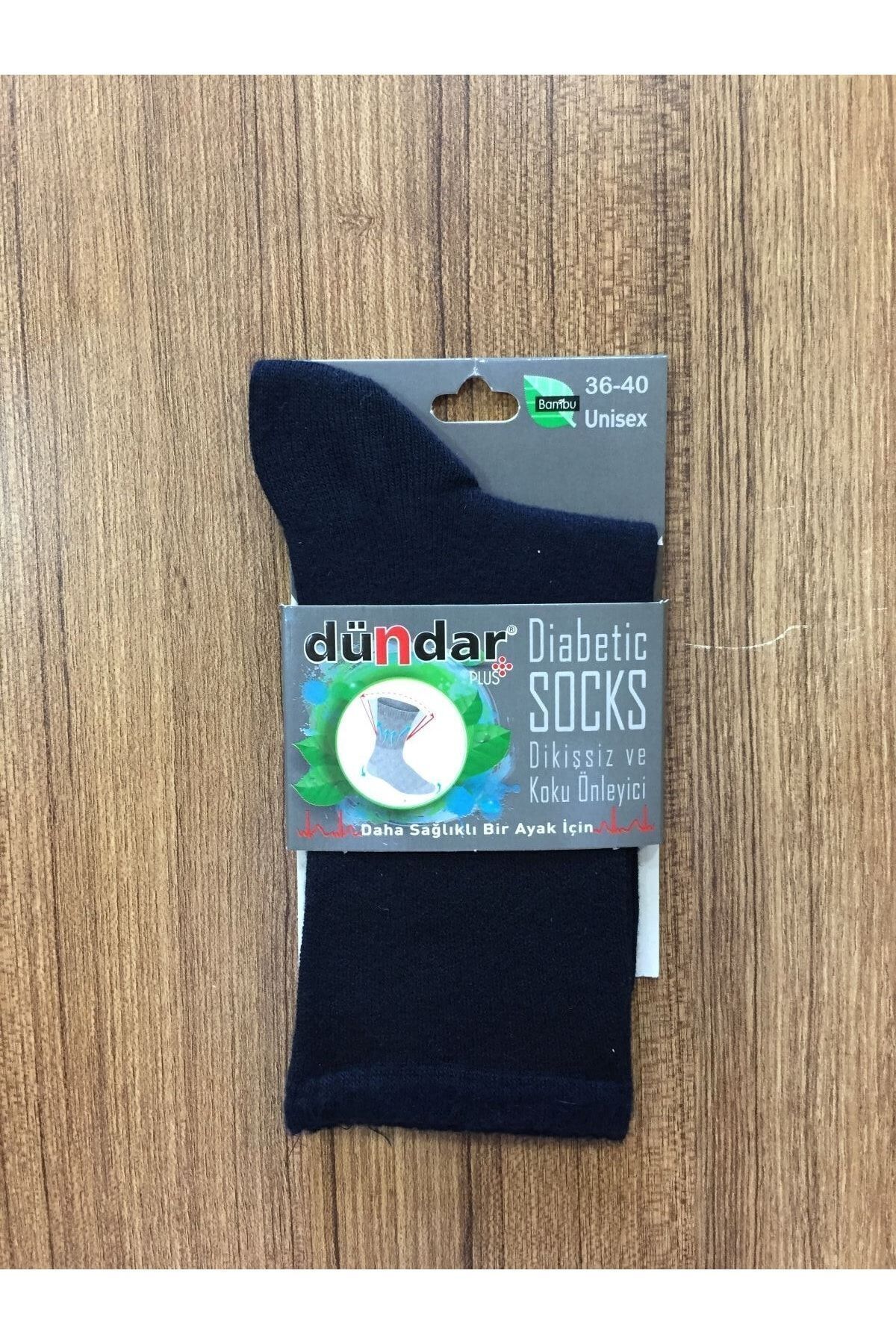 Pardon Unisex Lacivert Bambu 3'Lü Dikişsiz Diyabetik Çorap